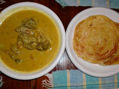 roti canai with lamb curry